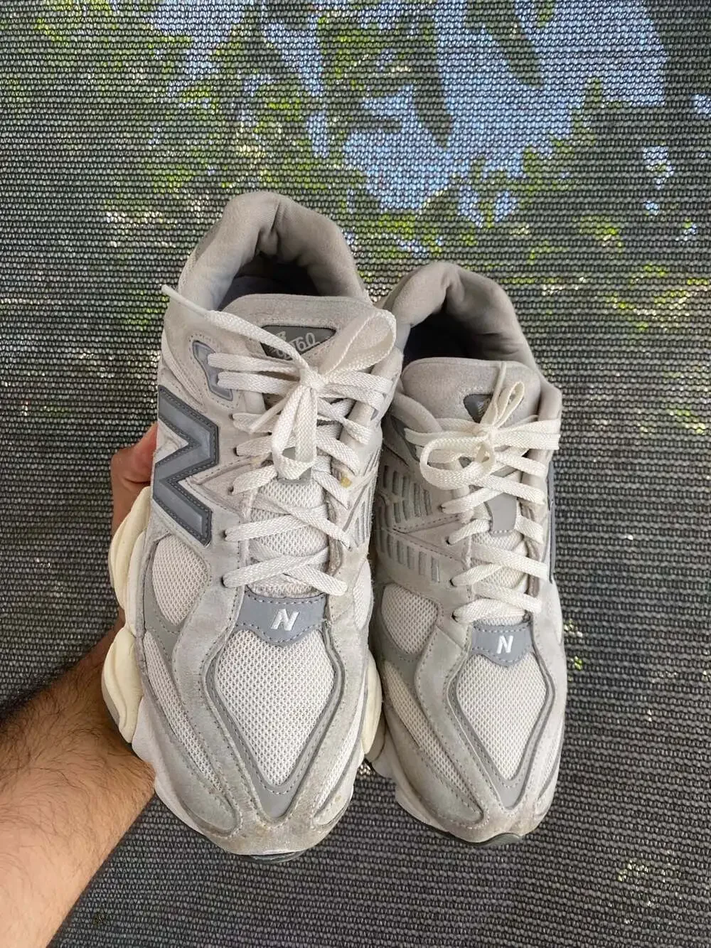 New Balance 9060 Light Grey White Sneakers